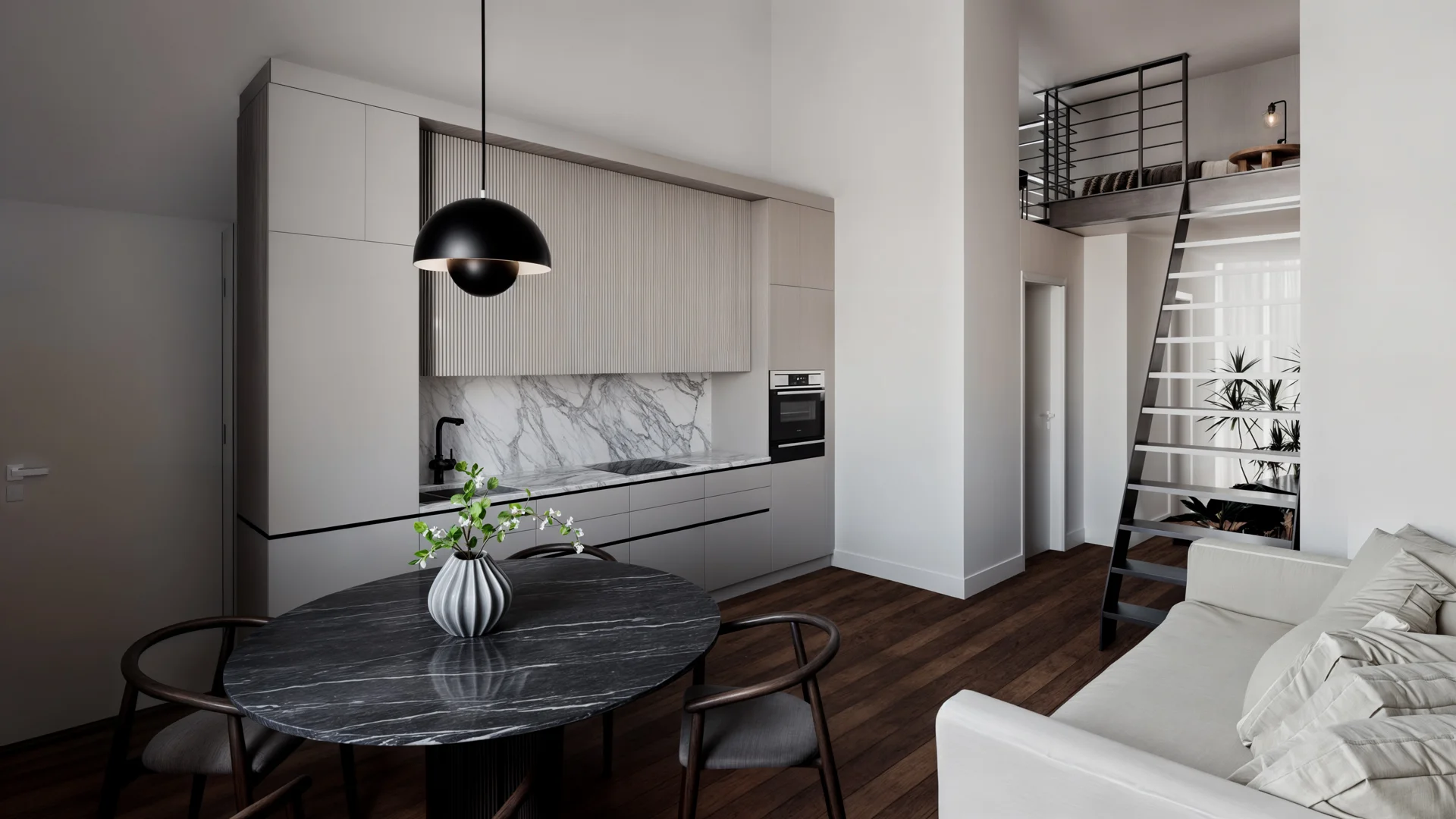 Rendering 3D Cucina e Arredi su Misura Brianza