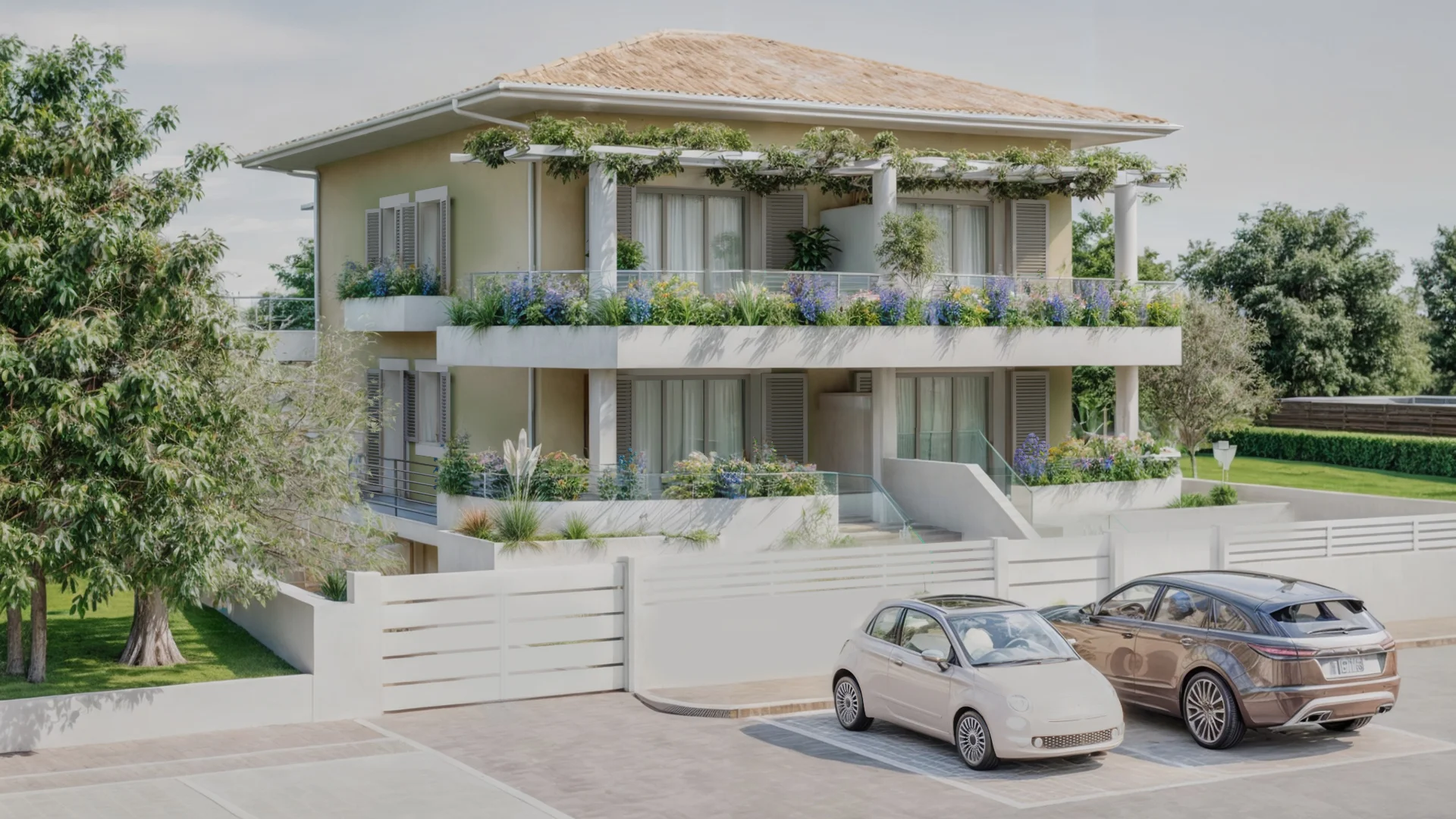 Rendering Edificio Residenziale Bergamo